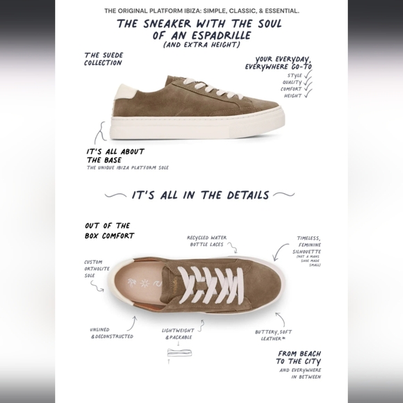 NIB Soludos Ibiza Platform, Sage Green, Size 8.5 - Picture 7 of 9